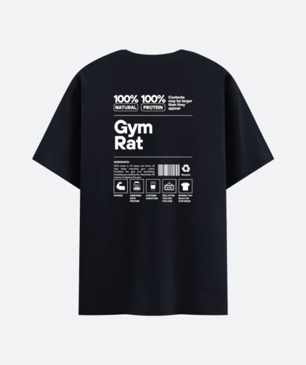 Camiseta GYM RAT negra